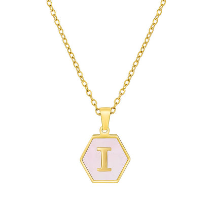 Modern Style Letter Stainless Steel Necklace Plating Stainless Steel Necklaces