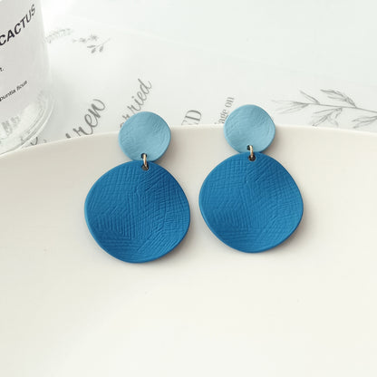 Fashion Solid Color Titanium Stoving Varnish Drop Earrings