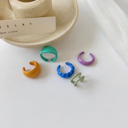 Wholesale Jewelry Simple Style C Shape Alloy Earrings