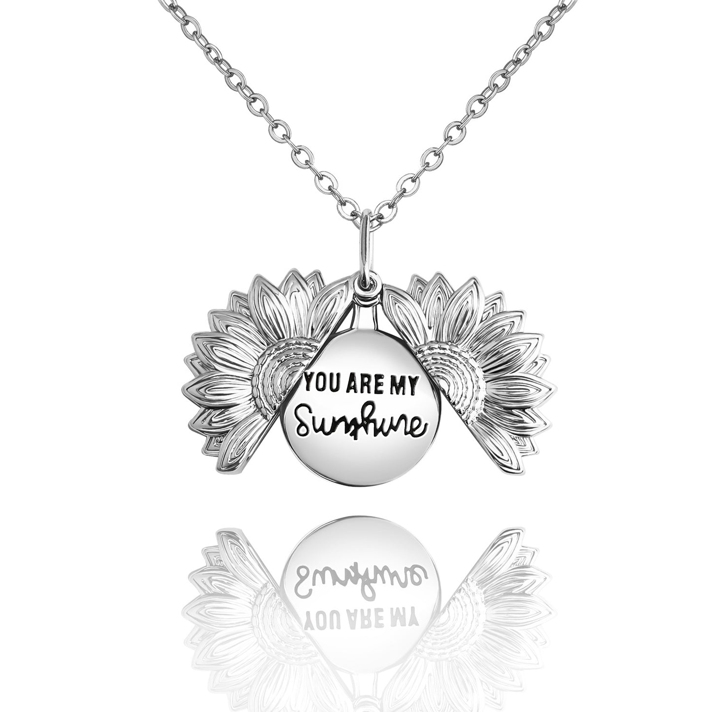 Fashion Sunflower Stainless Steel Pendant Necklace Enamel Stainless Steel Necklaces