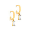 1 Pair Casual Simple Style Leaf Flower Rectangle Copper Plating Zircon Drop Earrings Ear Studs