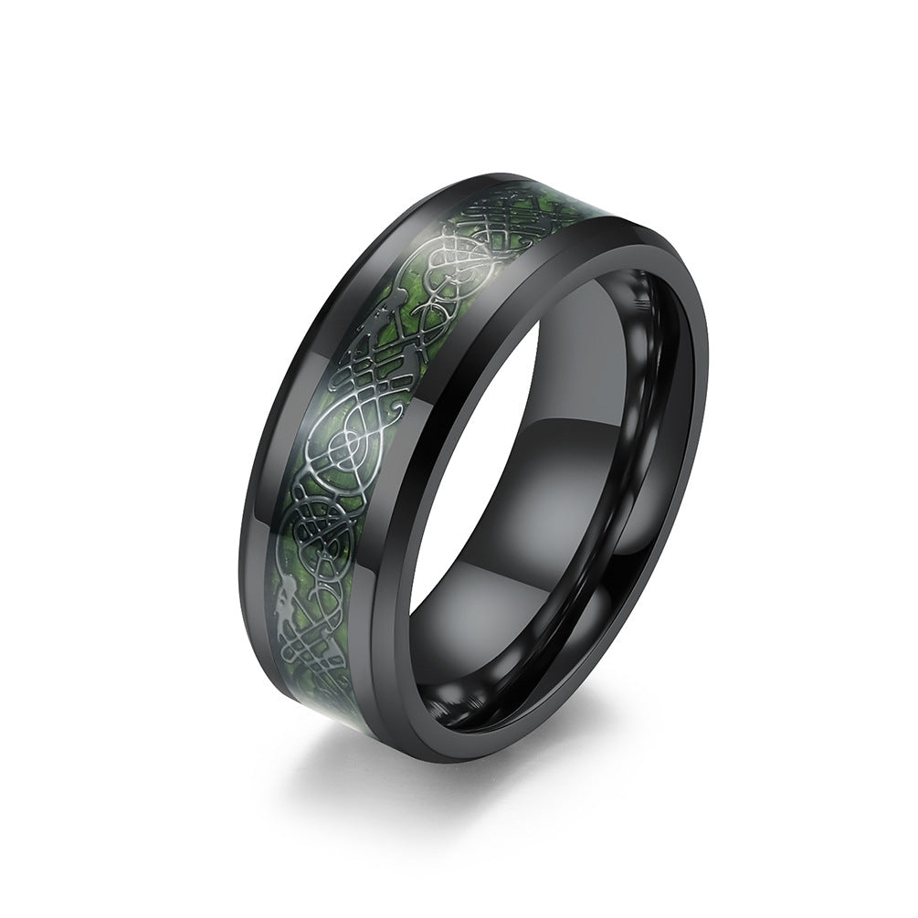 Cool Style Dragon Tungsten Steel Rings Polishing Stainless Steel Rings