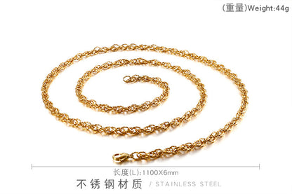 Fashion Hollow Splicing Stainless Steel Waist Chain Wholesale Gooddiy