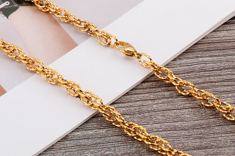 Fashion Hollow Splicing Stainless Steel Waist Chain Wholesale Nihaojewelry