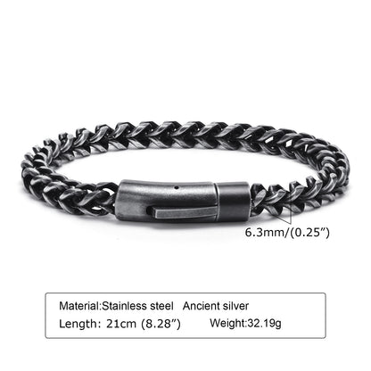 Simple Style Solid Color Stainless Steel Bracelets