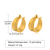 Fashion Geometric Stainless Steel Earrings Plating Stainless Steel Earrings 1 Pair