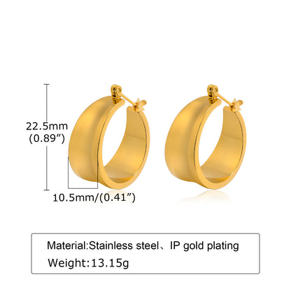 Fashion Geometric Stainless Steel Earrings Plating Stainless Steel Earrings 1 Pair