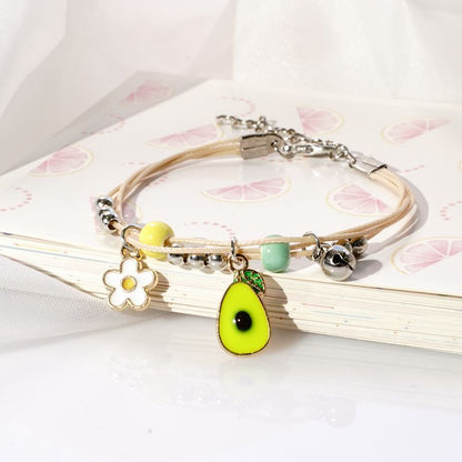 Simple Style Fruit Alloy Flowers Bracelets