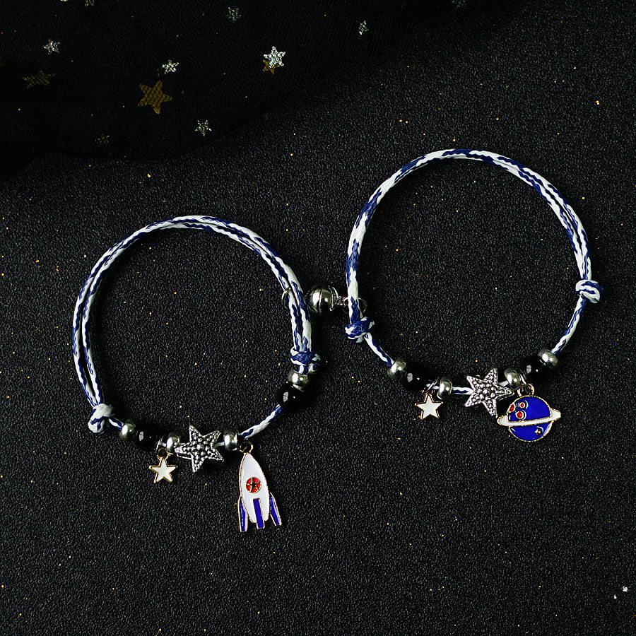 Fashion Astronaut Star Alloy Knitting Bracelets