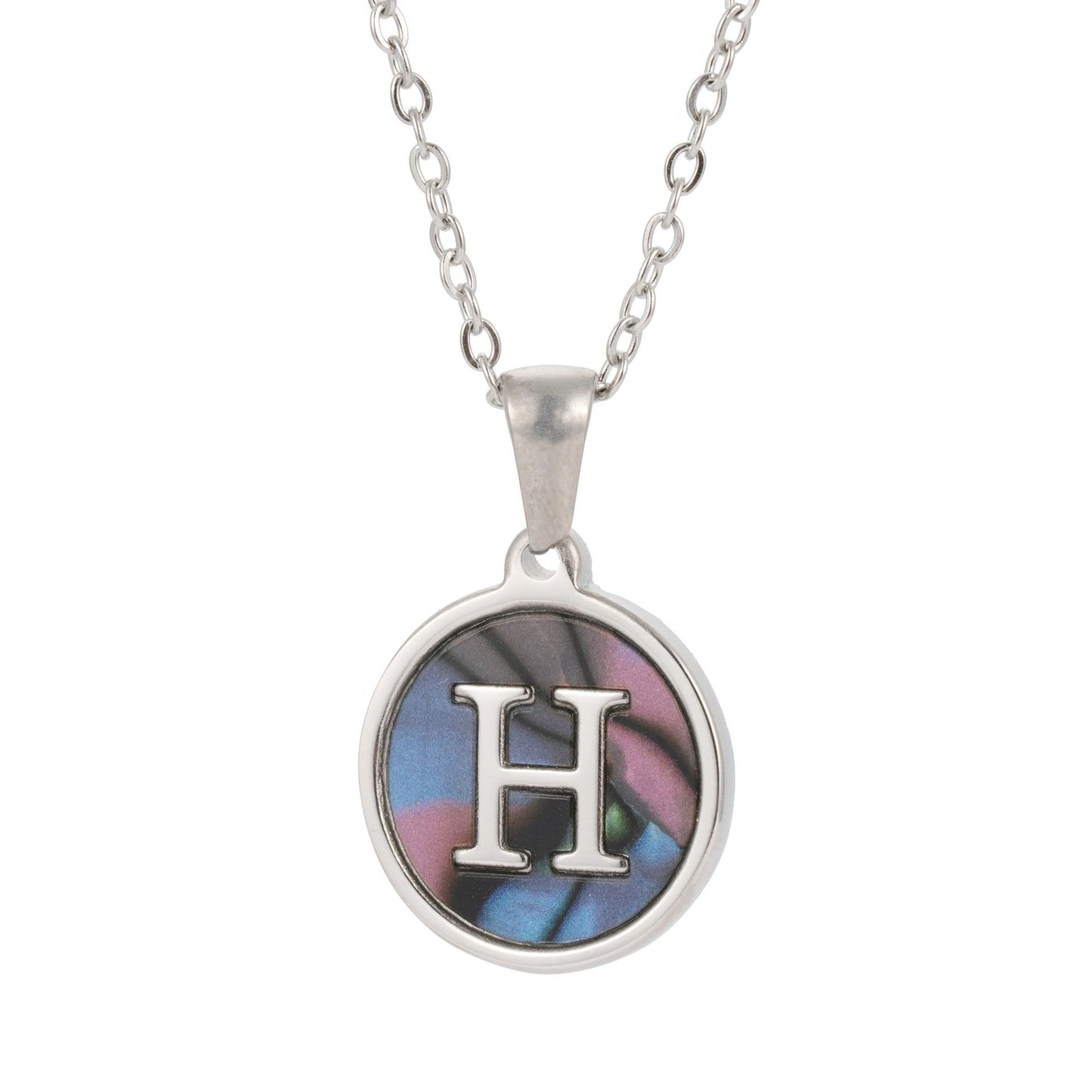 Fashion Round Letter Stainless Steel Necklace Patchwork Stainless Steel Necklaces