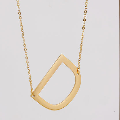 Simple Style Letter Stainless Steel Necklace Plating Stainless Steel Necklaces