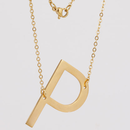 Simple Style Letter Stainless Steel Necklace Plating Stainless Steel Necklaces