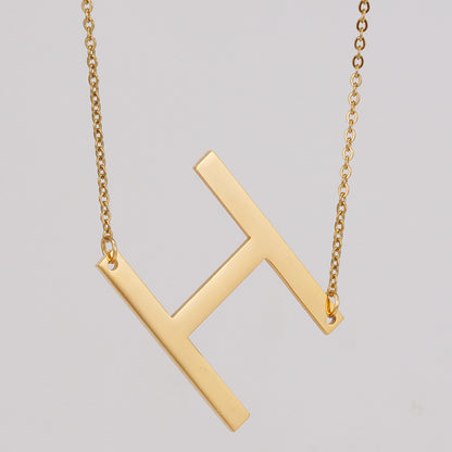 Simple Style Letter Stainless Steel Necklace Plating Stainless Steel Necklaces