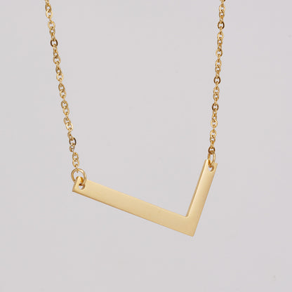 Simple Style Letter Stainless Steel Necklace Plating Stainless Steel Necklaces