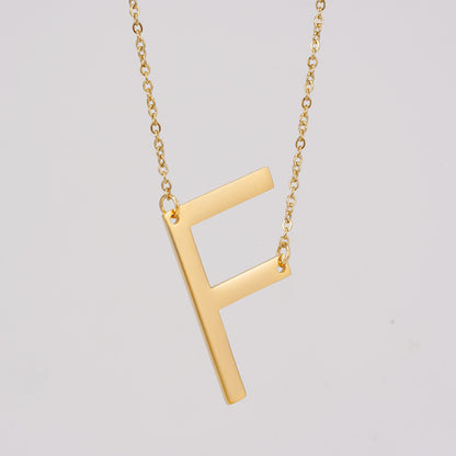 Simple Style Letter Stainless Steel Necklace Plating Stainless Steel Necklaces