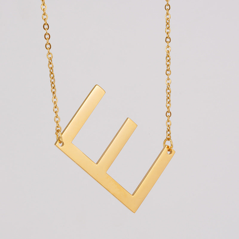 Simple Style Letter Stainless Steel Necklace Plating Stainless Steel Necklaces