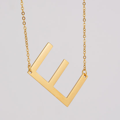 Simple Style Letter Stainless Steel Necklace Plating Stainless Steel Necklaces