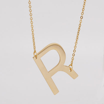 Simple Style Letter Stainless Steel Necklace Plating Stainless Steel Necklaces