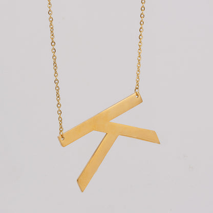 Simple Style Letter Stainless Steel Necklace Plating Stainless Steel Necklaces