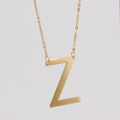 Simple Style Letter Stainless Steel Necklace Plating Stainless Steel Necklaces