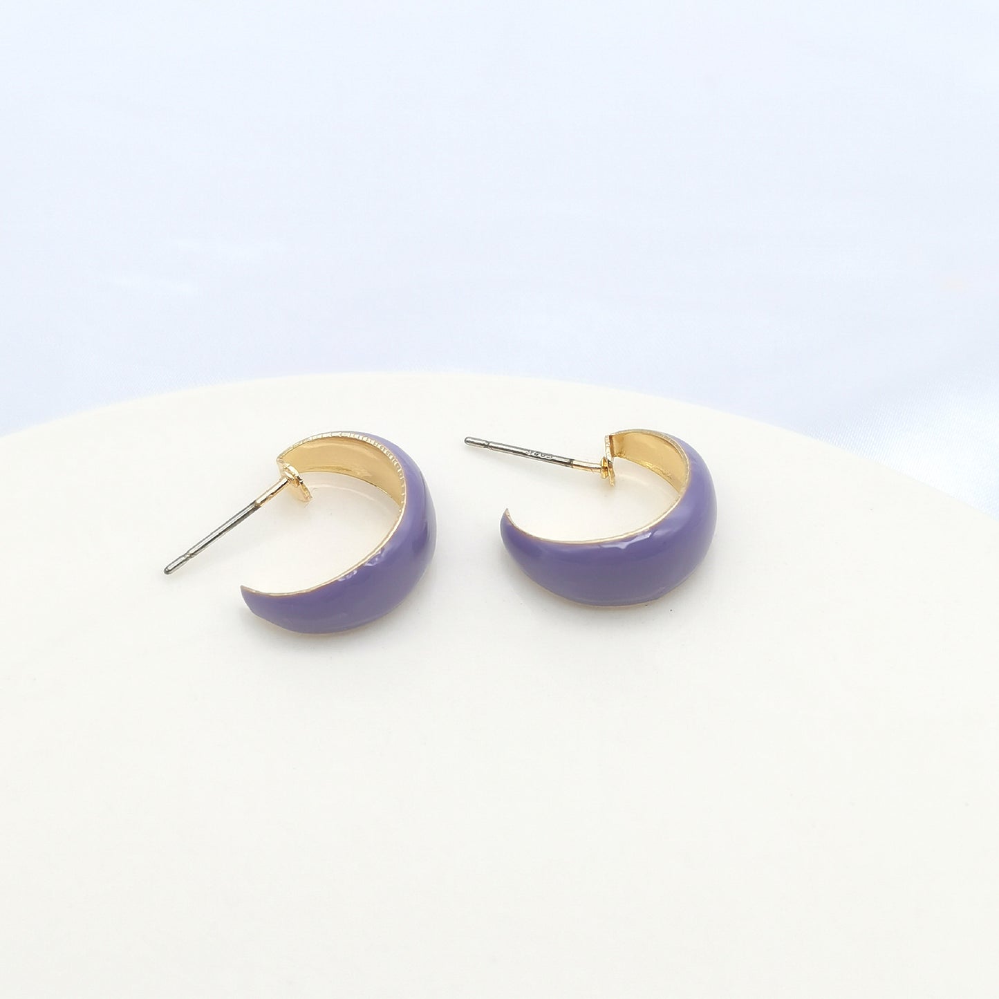 Simple Style C Shape Enamel Iron Earrings