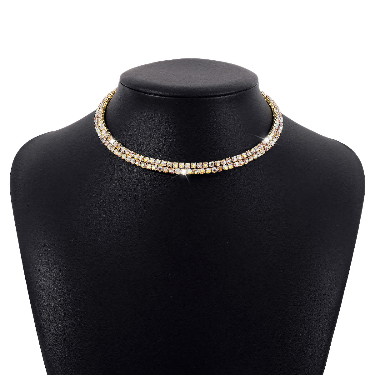 Simple Style Geometric Alloy Rhinestone Necklace