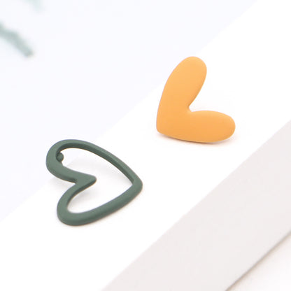 Simple Style Heart Shape Alloy Stoving Varnish Ear Studs