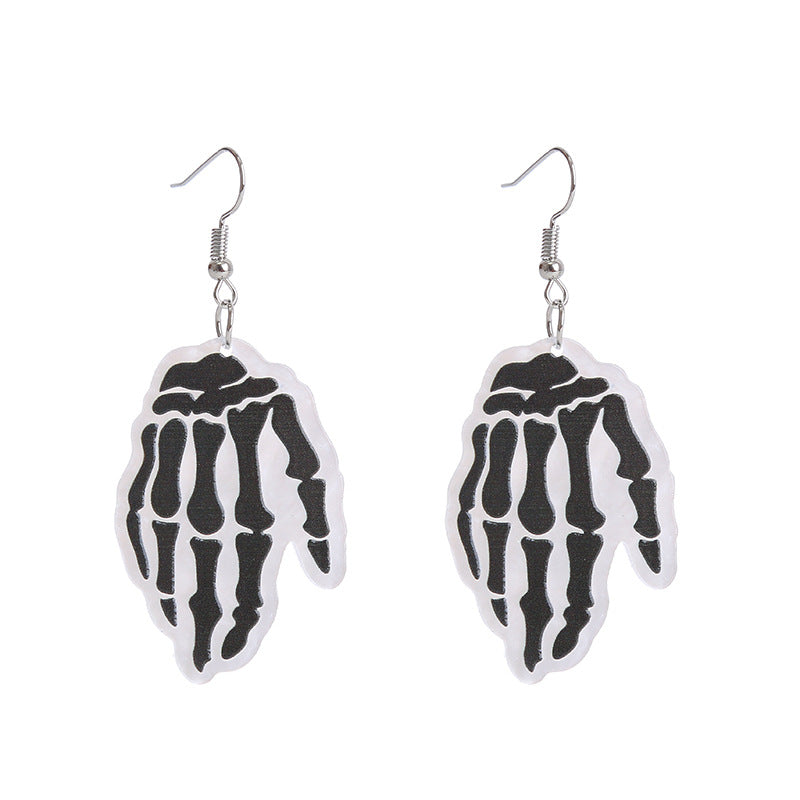 Fashion Pumpkin Letter Ghost Patchwork Arylic Earrings