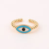 Fashion Devil's Eye Copper Open Ring Enamel Copper Rings