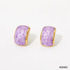 Fashion Solid Color Stainless Steel Ear Studs Enamel Stainless Steel Earrings