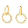 Simple Style Circle Copper Earrings Plating Inlay Zircon Copper Earrings