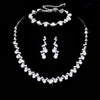 Simple Style Solid Color Rhinestone Inlay Zircon Jewelry Set