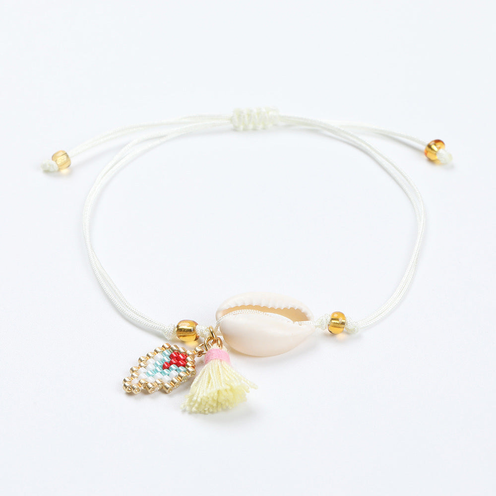 Miyuki Rice Beads Hand-woven Demon Eye Bracelet Personality Ethnic Style Jewelry