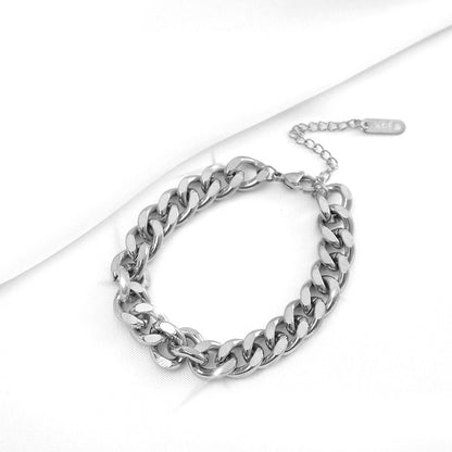 Hip-hop Fashion Solid Color Titanium Steel Plating Bracelets