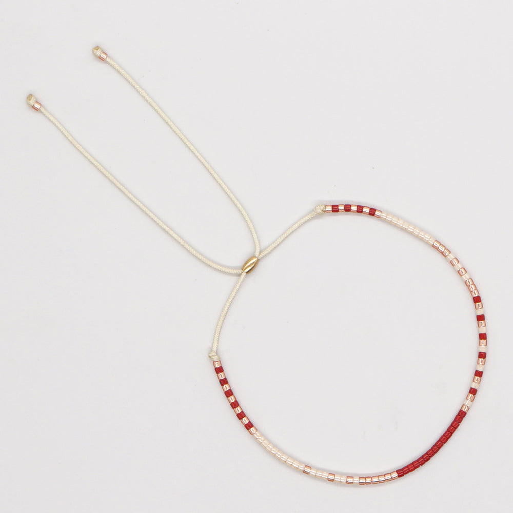 Simple Style Round Glass Wholesale Bracelets