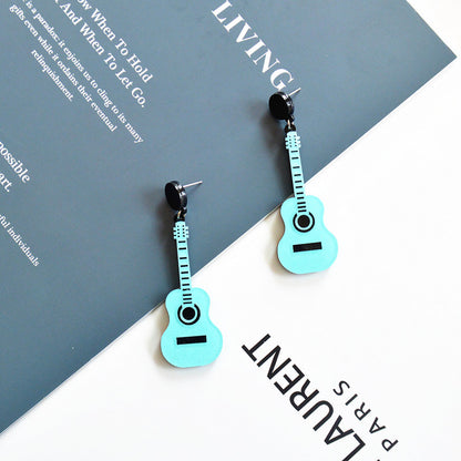 Fashion Guitar Arylic Women's Drop Earrings 1 Pair