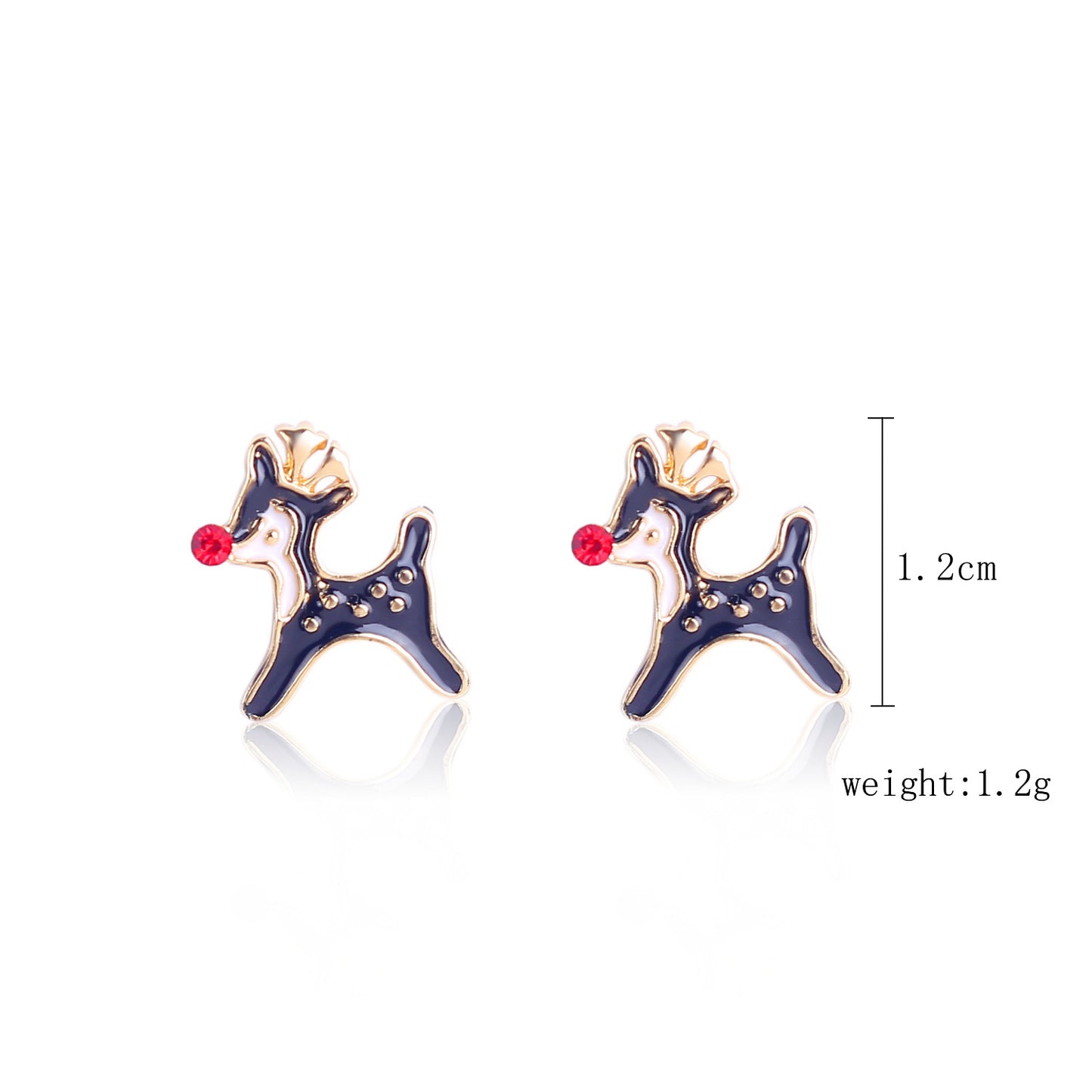 Fashion Christmas Tree Santa Claus Snowflake Alloy Inlay Rhinestones Women's Ear Studs