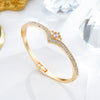 Simple Style Crown Rhinestones Alloy Wholesale Bangle