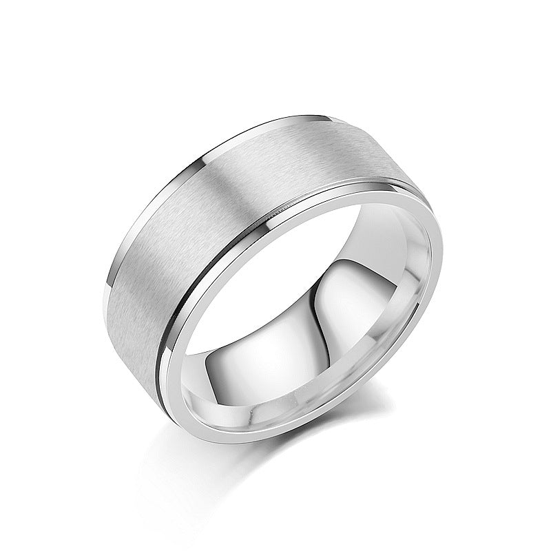 Fashion Solid Color Stainless Steel Rings