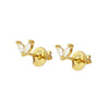 Simple Style Geometric Copper Plating Inlay Zircon Ear Studs 1 Pair