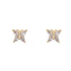 Simple Style Geometric Copper Plating Inlay Zircon Ear Studs 1 Pair