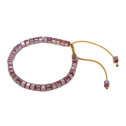 Ethnic Style Square Glass Beaded Women's Bracelets 1 Piece