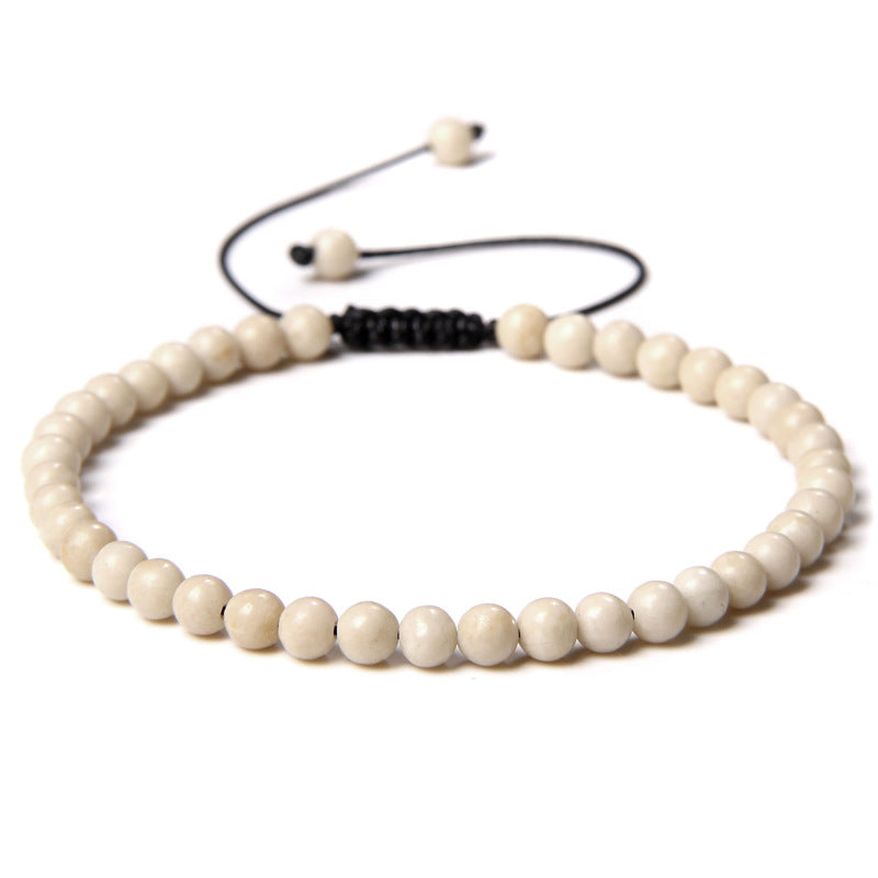 Casual Solid Color Natural Stone Knitting Bracelets