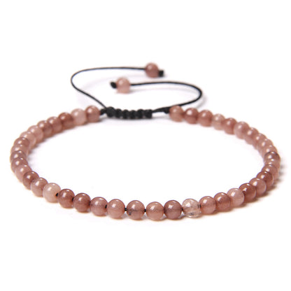 Casual Solid Color Natural Stone Knitting Bracelets