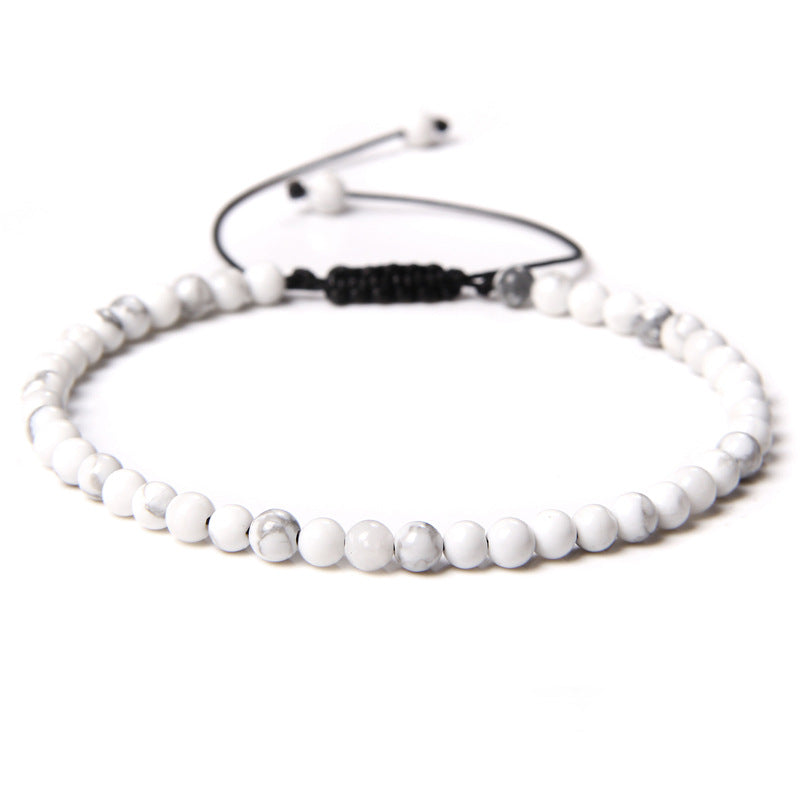 Casual Solid Color Natural Stone Knitting Bracelets