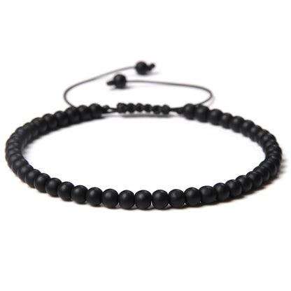 Casual Solid Color Natural Stone Knitting Bracelets