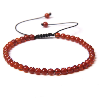 Casual Solid Color Natural Stone Knitting Bracelets