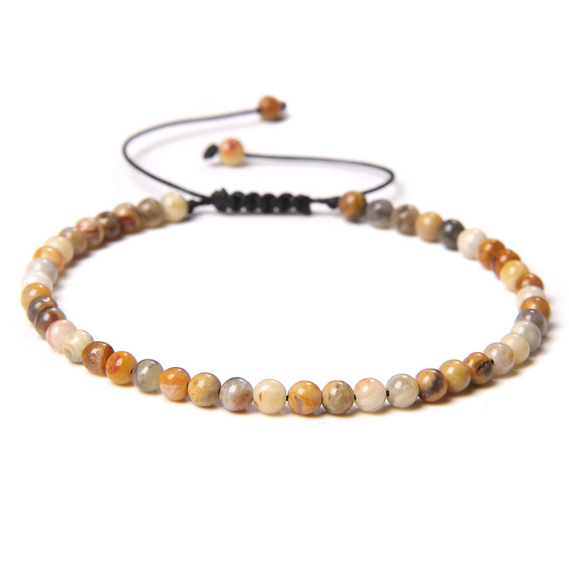 Casual Solid Color Natural Stone Knitting Bracelets