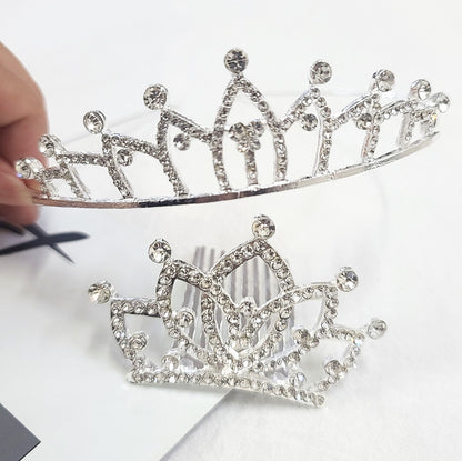 Fashion Crown Alloy Plating Rhinestones Crown