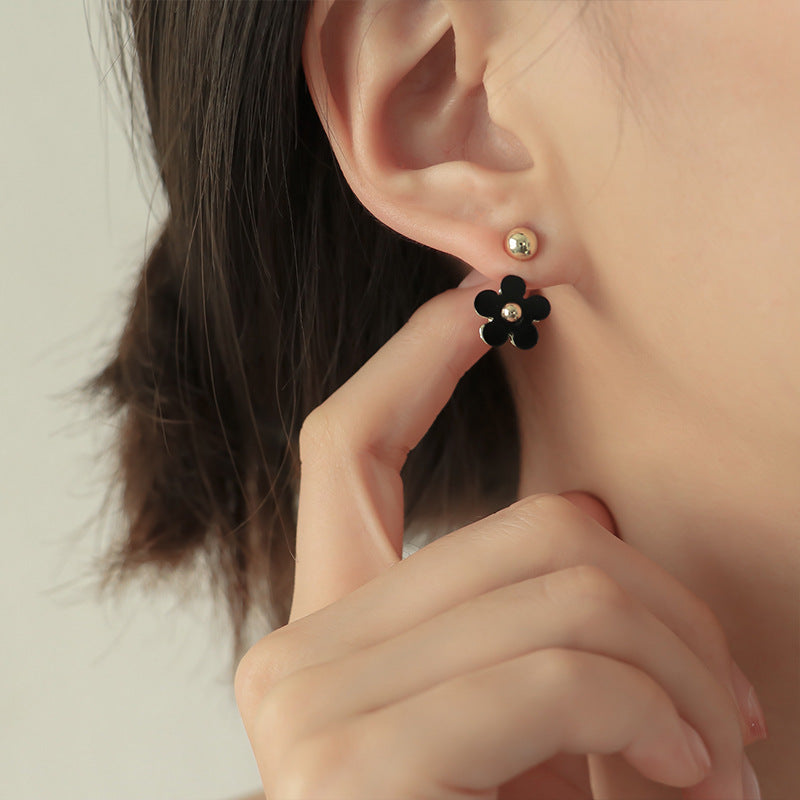 Simple Style Flower Alloy Plating Women's Ear Studs 1 Pair